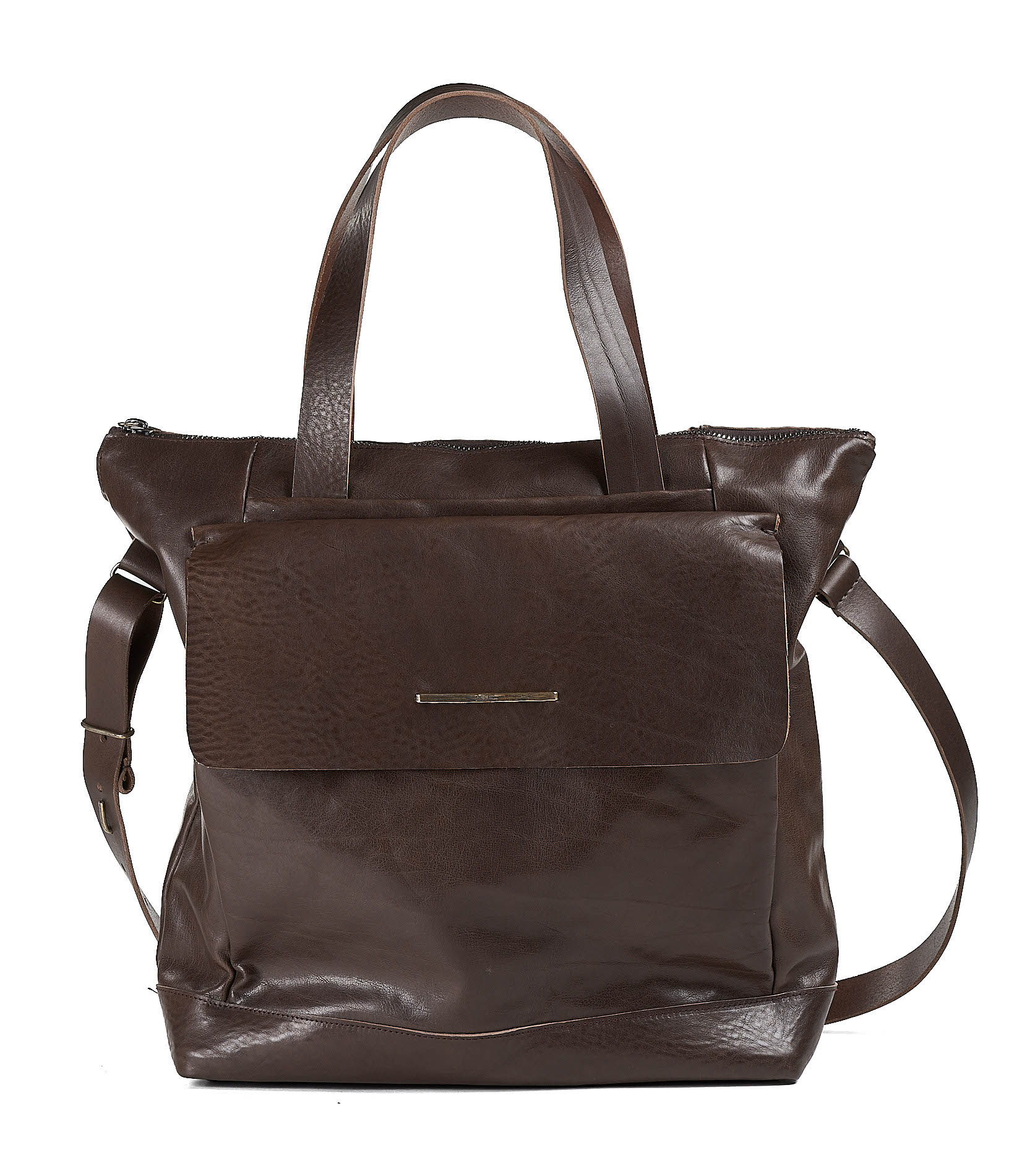daniele basta leather and silver bags - FRONT